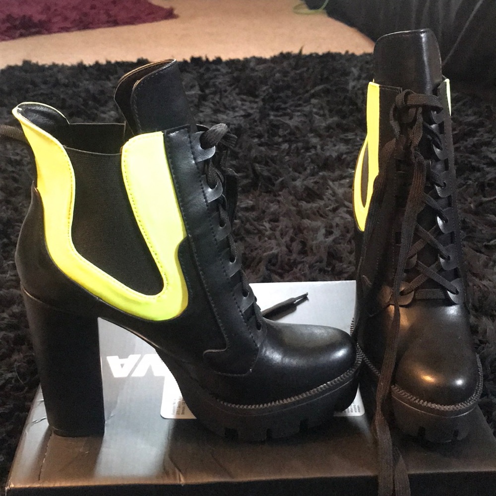 Fashion nova lace up booties